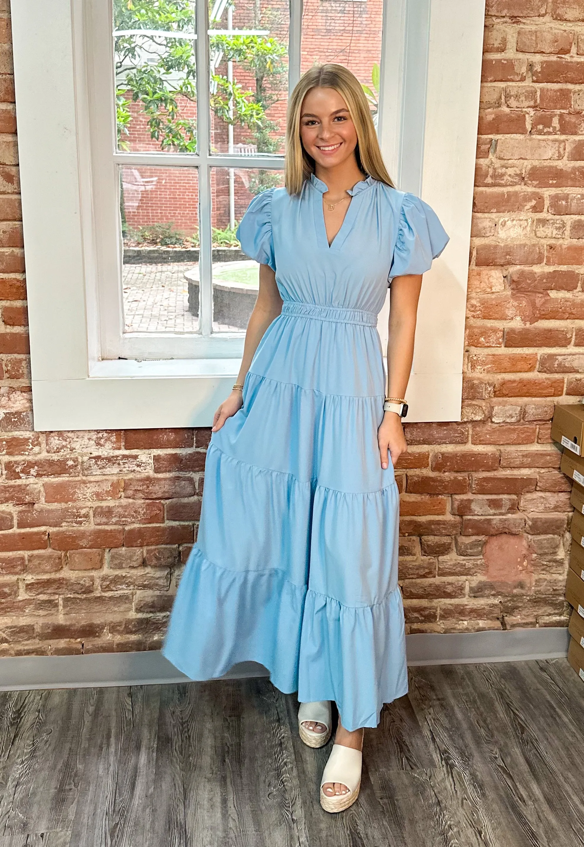 Michelle Maxi Dress in Light Blue