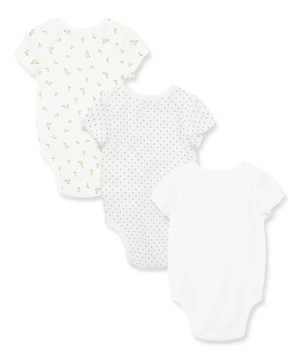 Rosebud 3-Pack Bodysuits