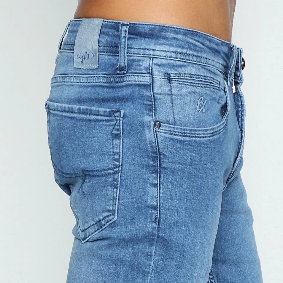 Slim Fit Stretch Light Denim Jeans #EIG-35