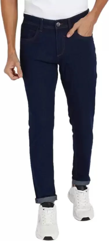 Slim Men Dark Blue Jeans