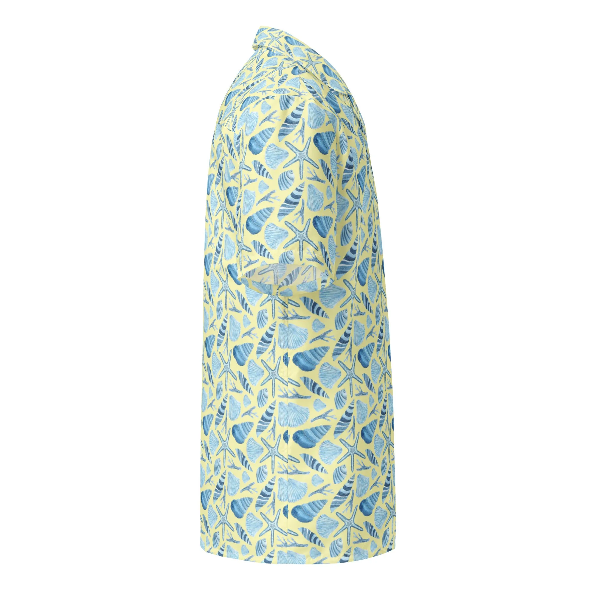 Sunny Shell Button Down Hawaiian Shirt
