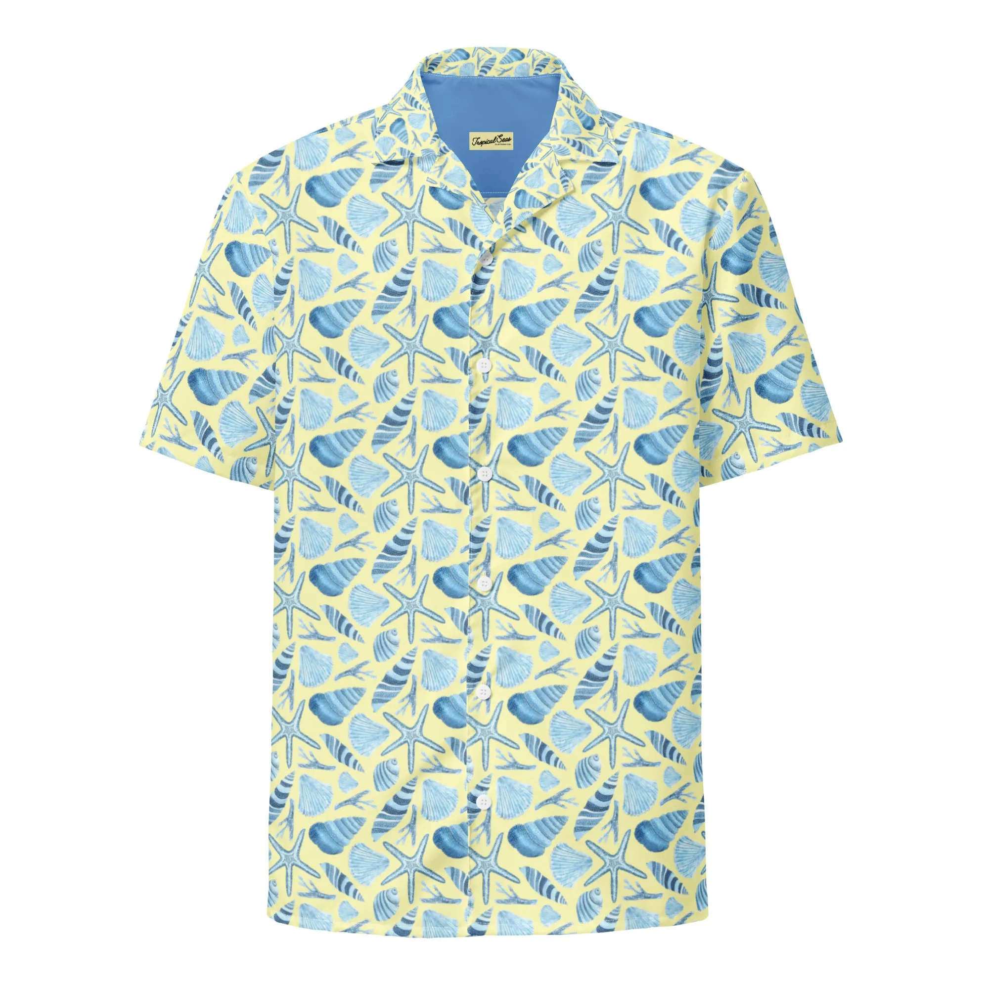 Sunny Shell Button Down Hawaiian Shirt