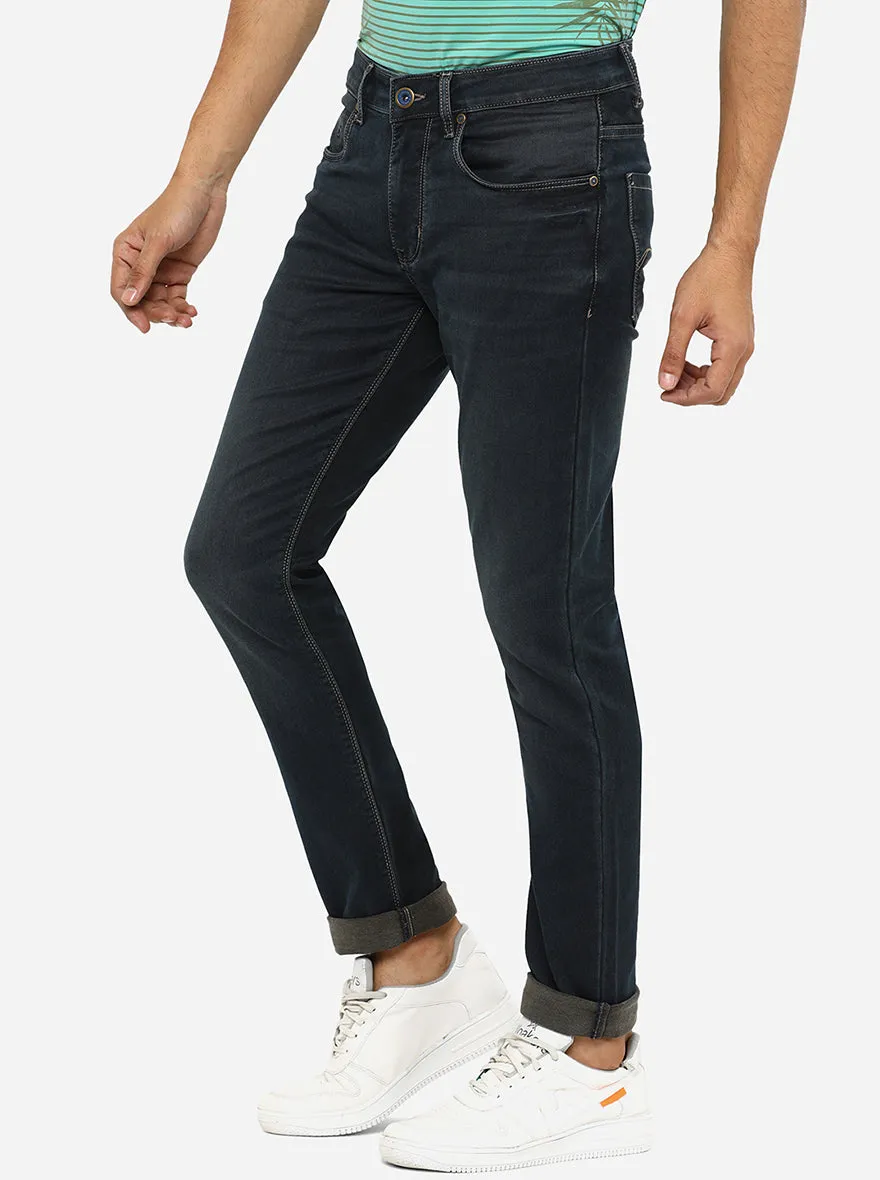 Tinted Green Washed Slim Fit Jeans | JadeBlue