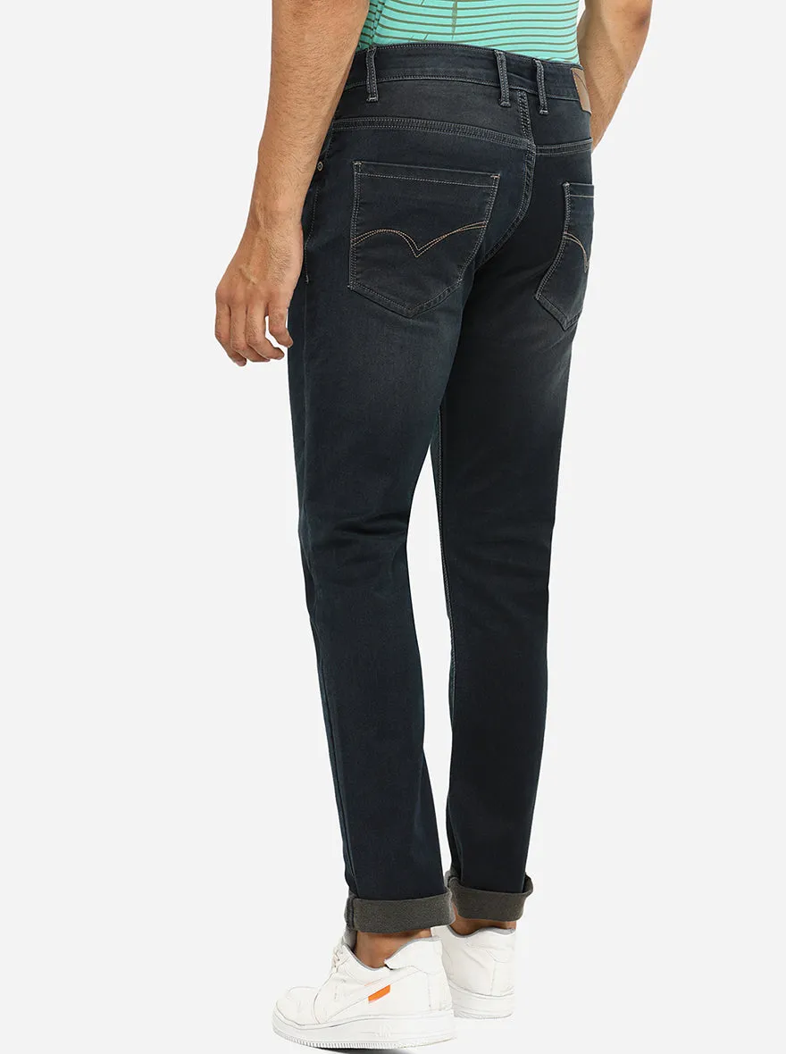 Tinted Green Washed Slim Fit Jeans | JadeBlue