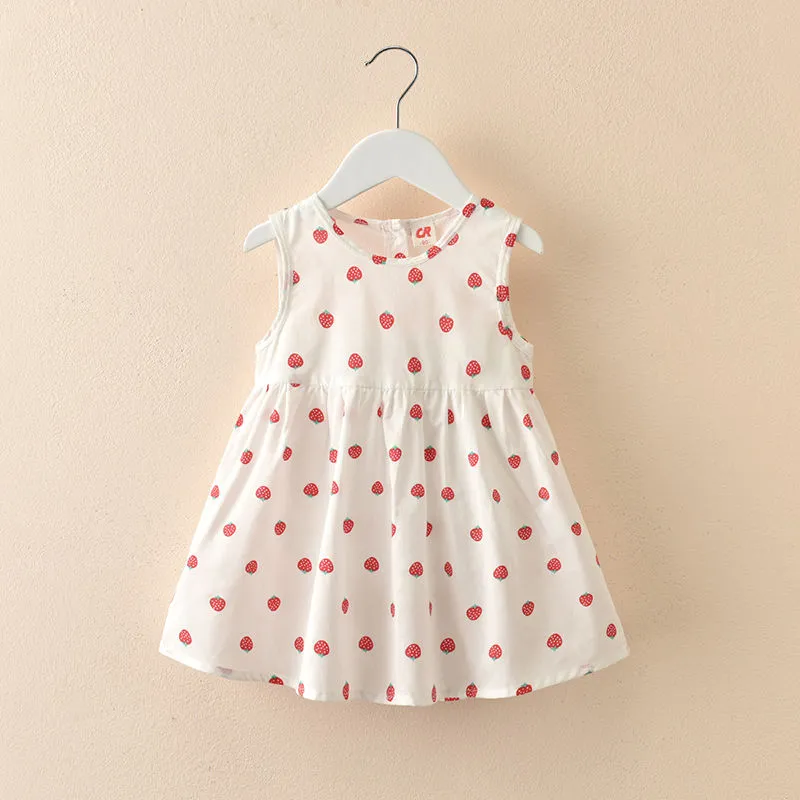 Toddler Girls Dress Summer New Floral Pattern Sundress - BTGD8491