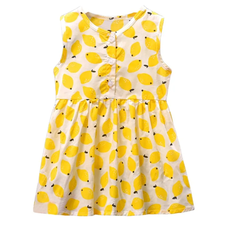 Toddler Girls Dress Summer New Floral Pattern Sundress - BTGD8491