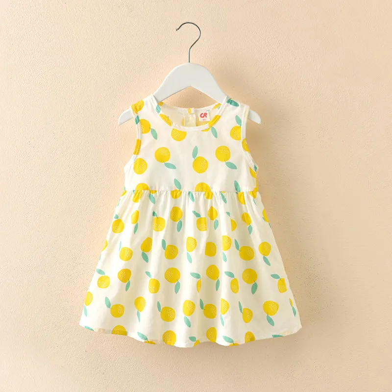 Toddler Girls Dress Summer New Floral Pattern Sundress - BTGD8491