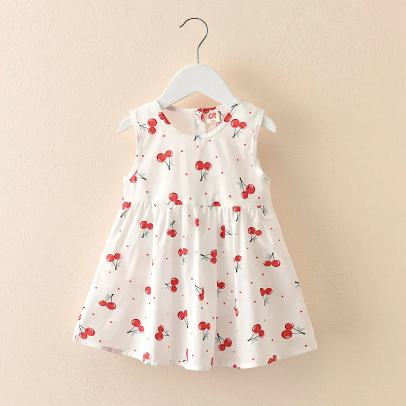 Toddler Girls Dress Summer New Floral Pattern Sundress - BTGD8491