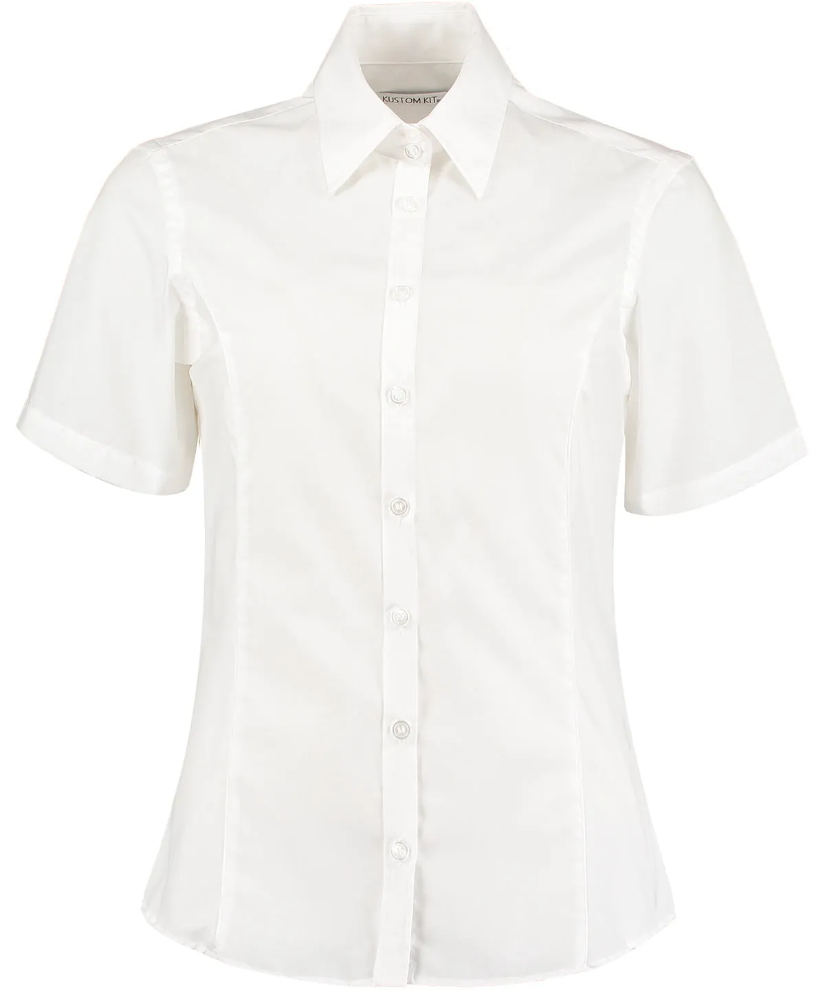 White* - Business blouse short-sleeved (tailored fit)