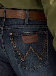 WRANGLER MENS RETRO SLIM FIT BOOTCUT JEANS - DARK WASH ELWICK 112338523
